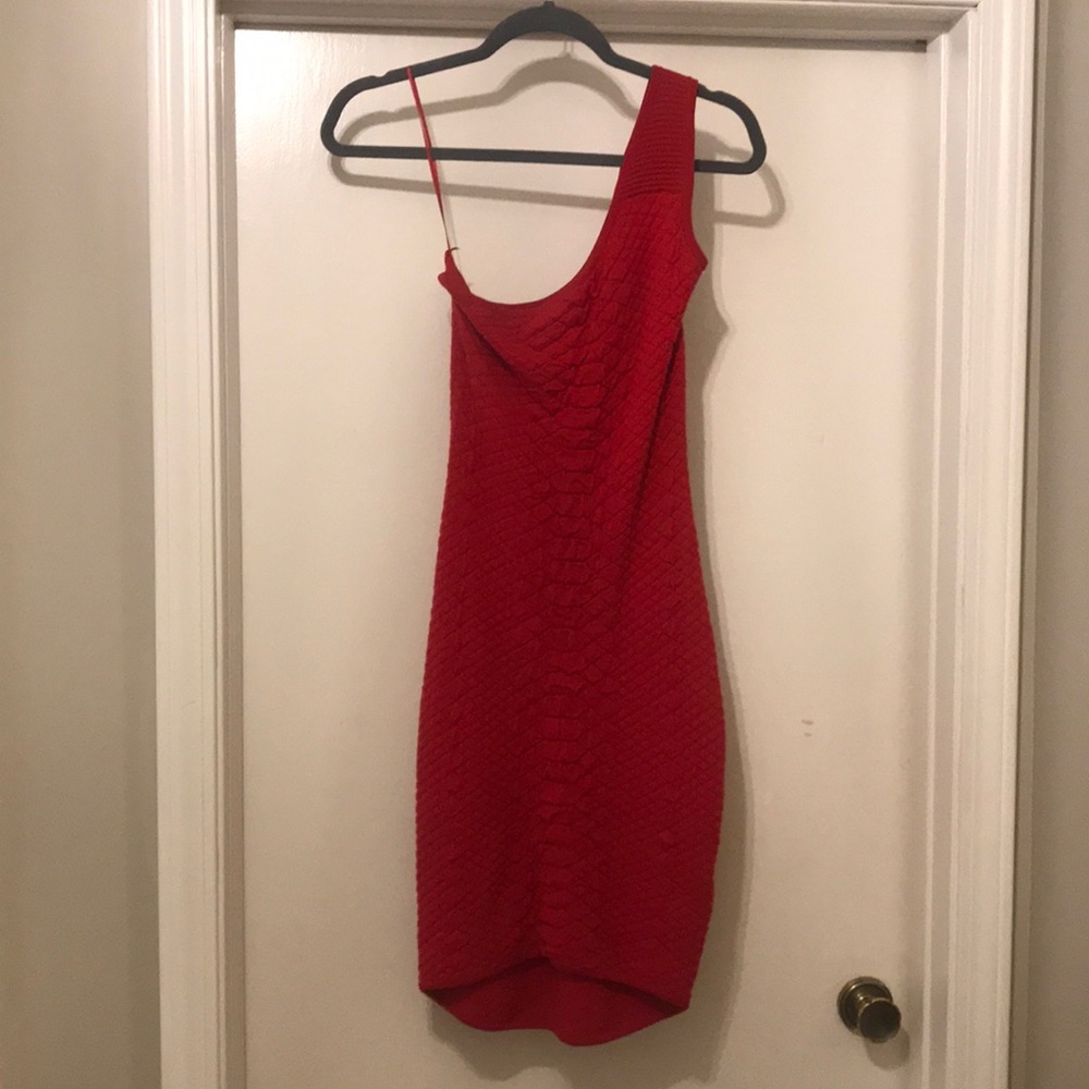 GUESS Bodycon One Shoulder Dress